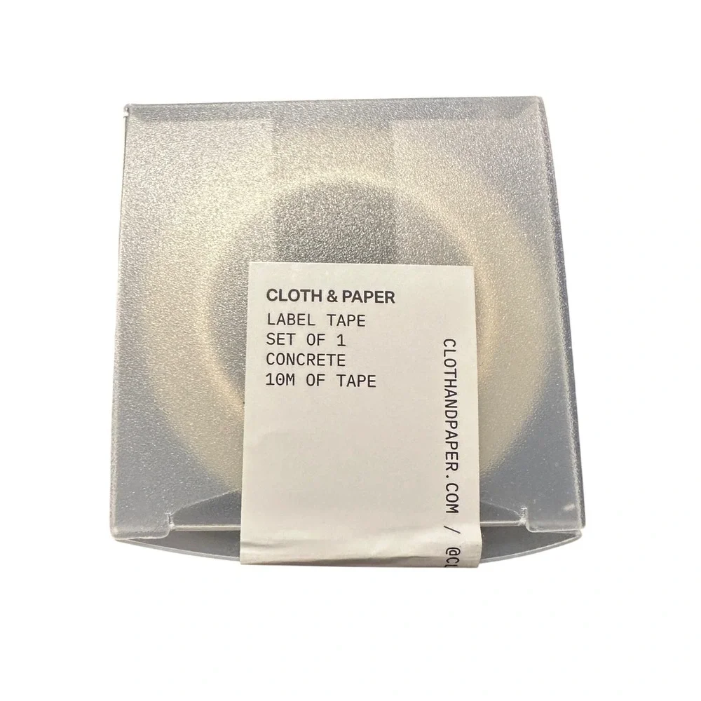 Cloth & Paper Concrete Washi Tape 10M Roll Minimalist Stationery Grey 33MSC1001